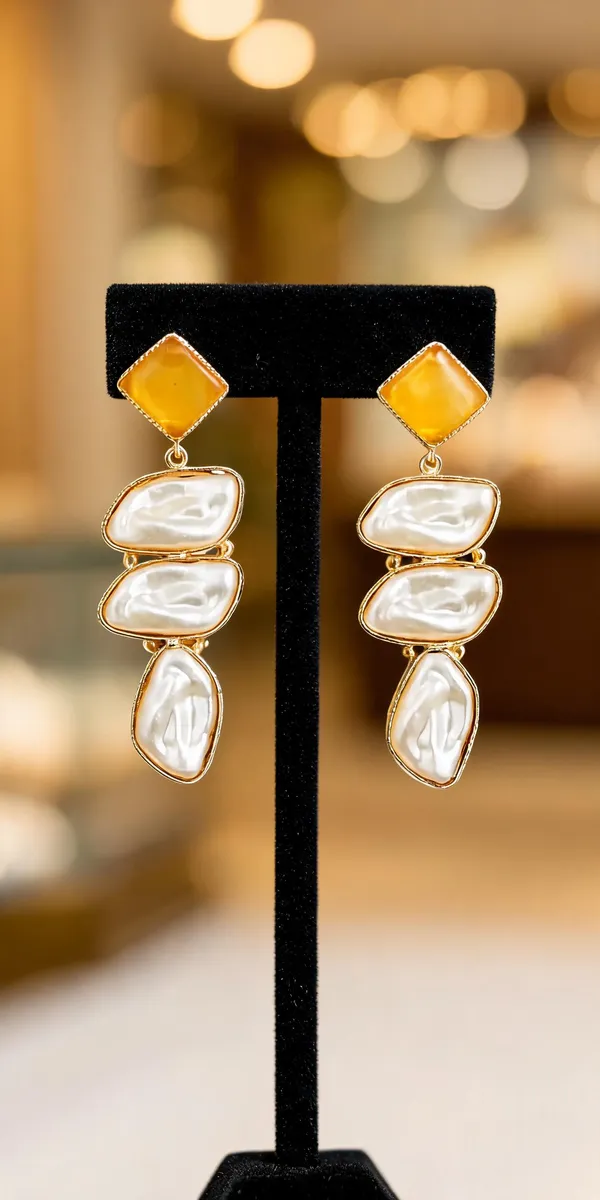 Gold_Tone_Brass_Pearl_Drop_Earrings_For_Women