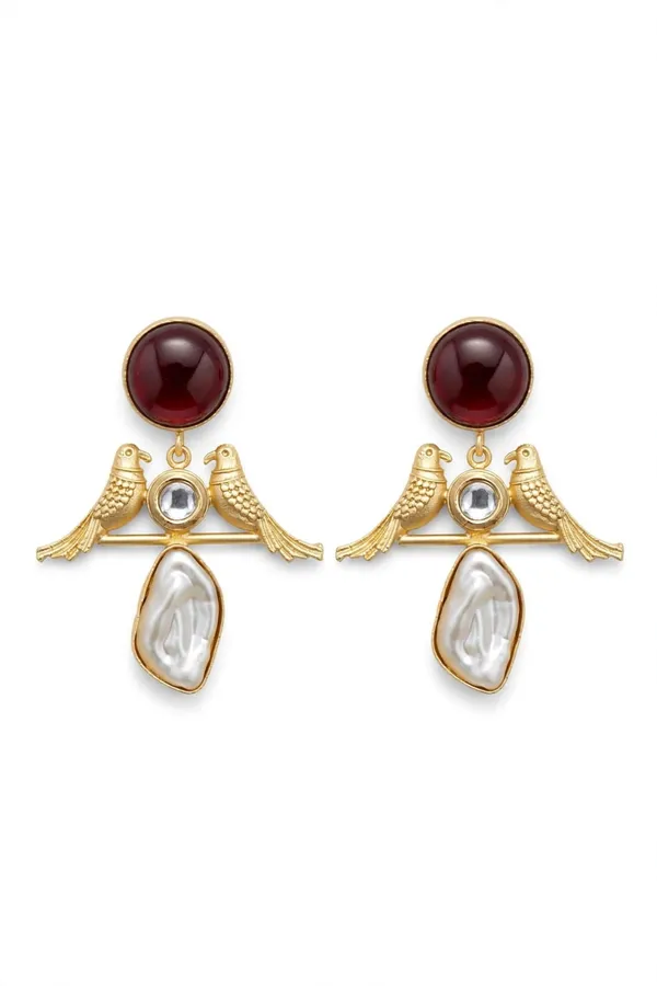 Gold_Tone_Bird_Motif_Drop_Earrings_for_Women