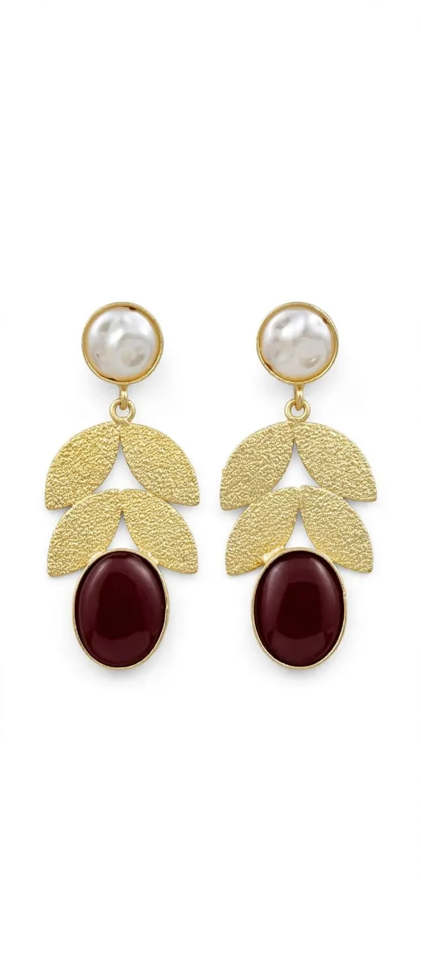 Gold_Tone_Leaf_Drop_Earrings_for_Women