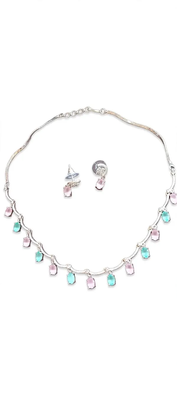 Silver-Tone_Multicolour_Stone_Necklace_Set_for_Women