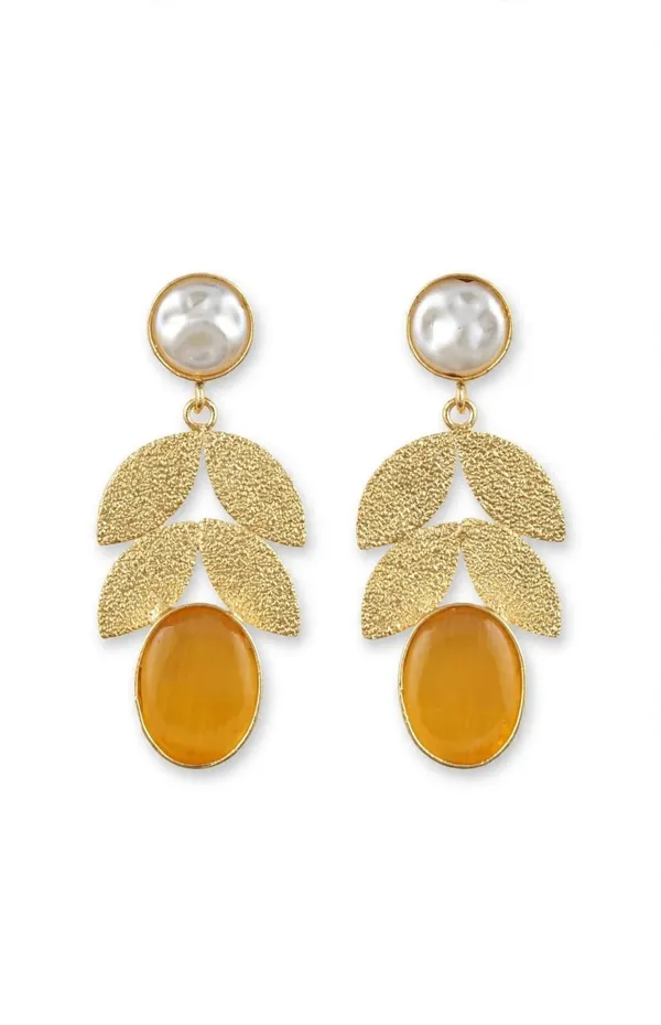 Gold_Tone_Leaf_Drop_Earrings_for_Women