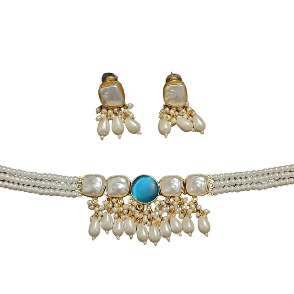 Gold_Tone_Pearl_Necklace_Set_For_Women