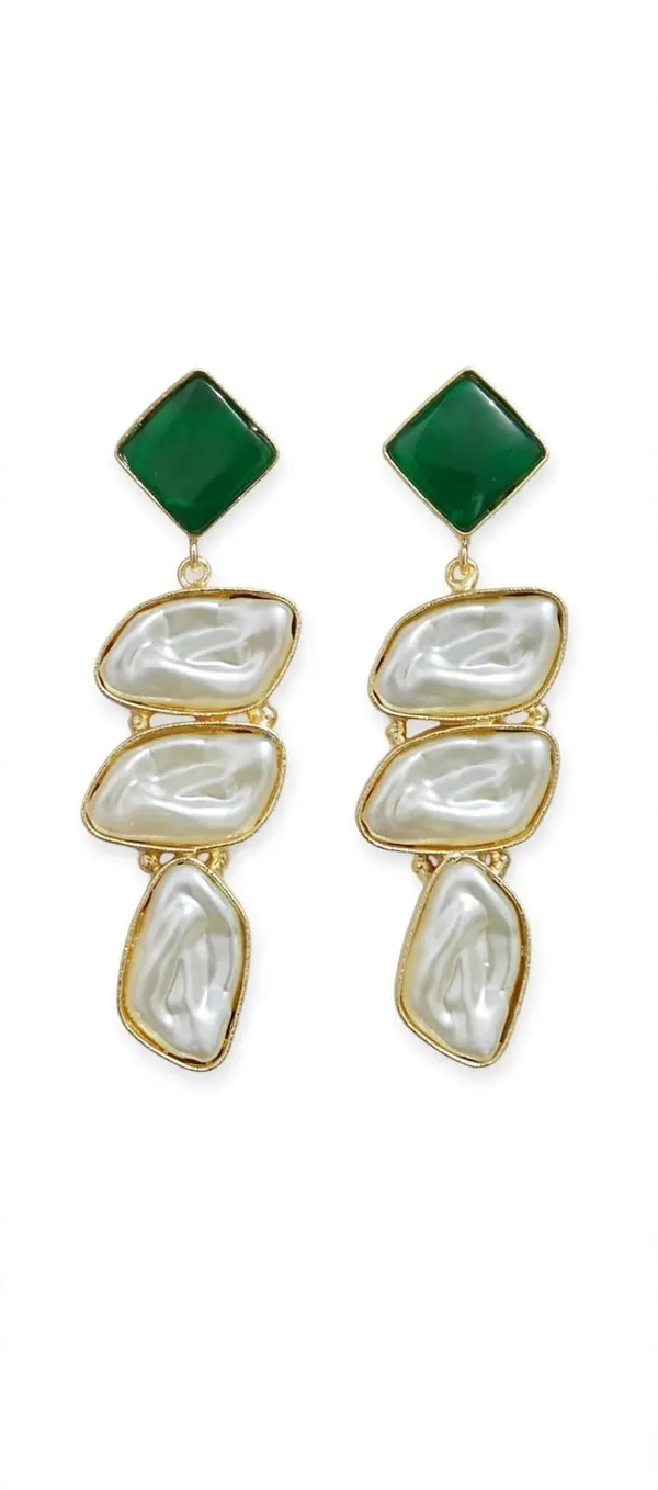 Green_Pearl_Drop_Earrings_for_Women