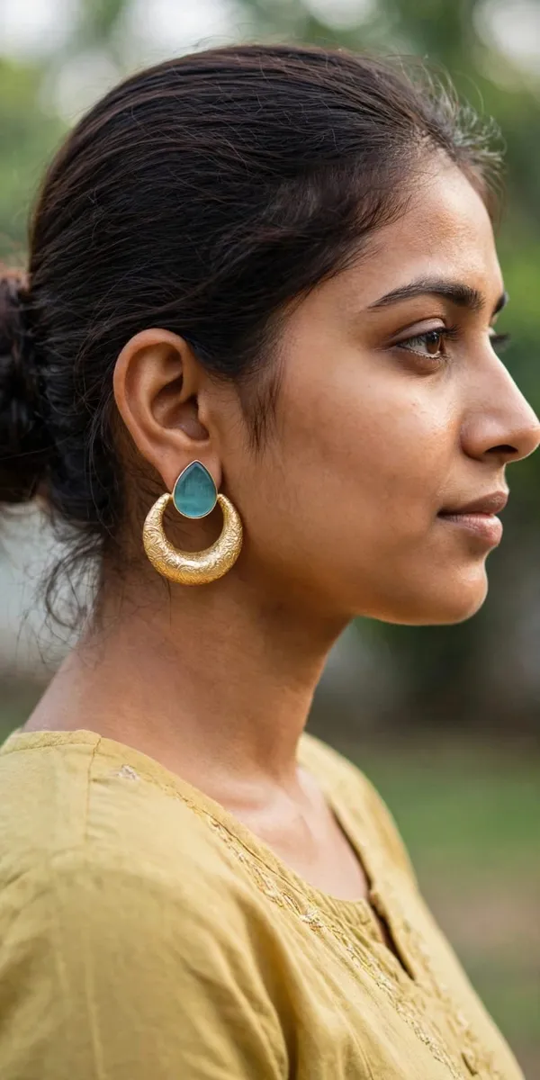 Gold_Tone_Teardrop_Stone_Hoop_Earrings_for_Women