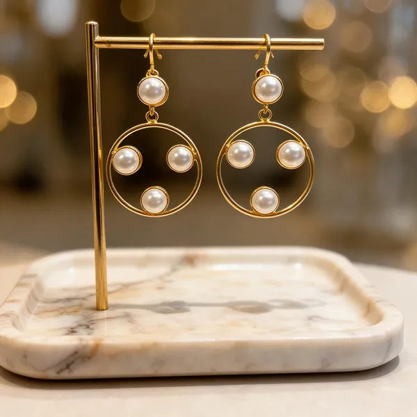 Gold_Brass_Pearl_Circle_Drop_Earrings_For_Women