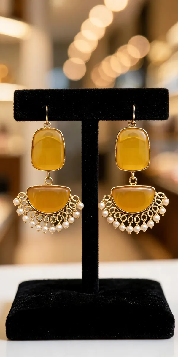 Gold_Brass_Pearl_Statement_Drop_Earrings_For_Women
