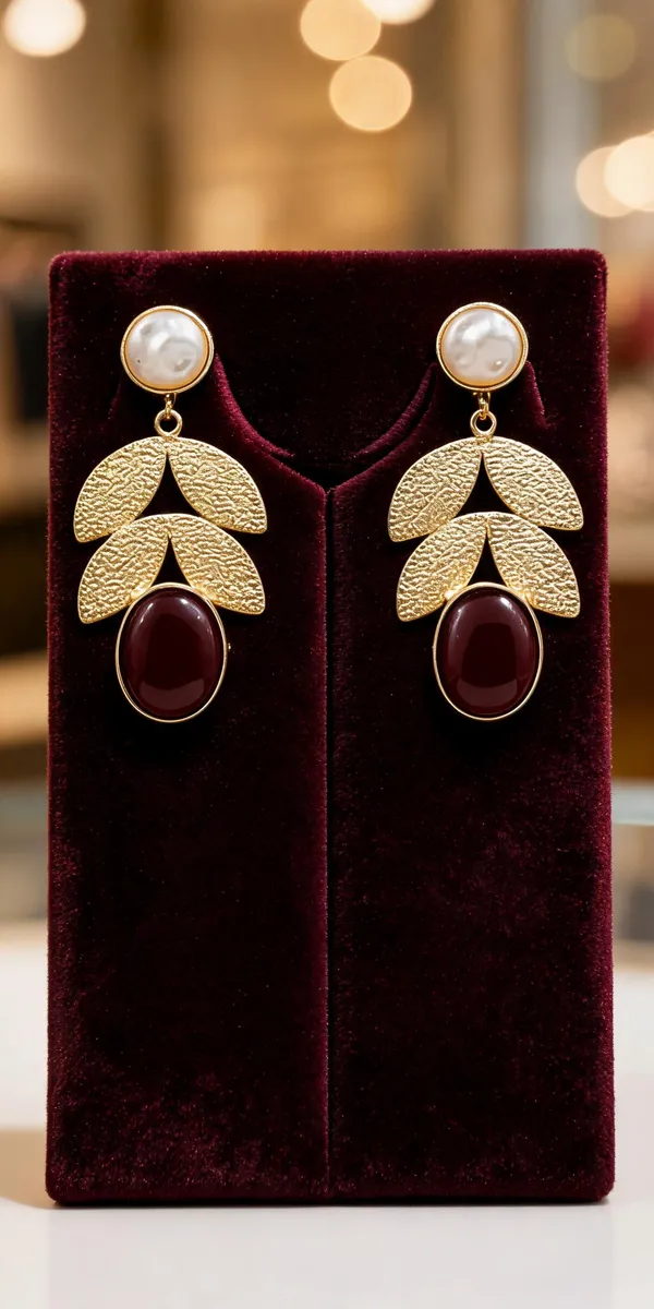 Gold_Tone_Brass_Leaf_Drop_Earrings_For_Women