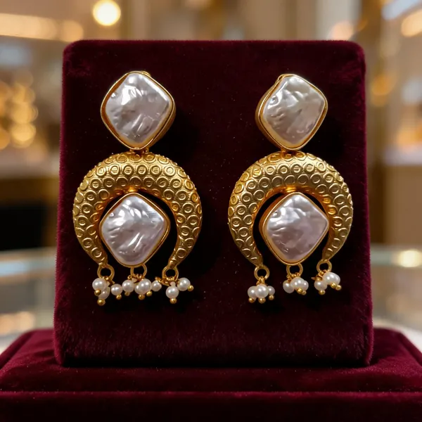 Gold_Brass_Pearl_Look_Drop_Earrings_For_Women