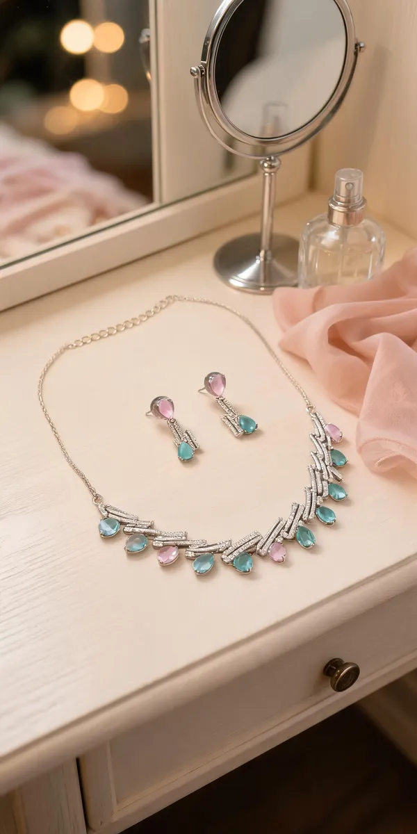 Silver_Multicolour_Stone_Brass_Necklace_And_Earrings_Set_For_Women