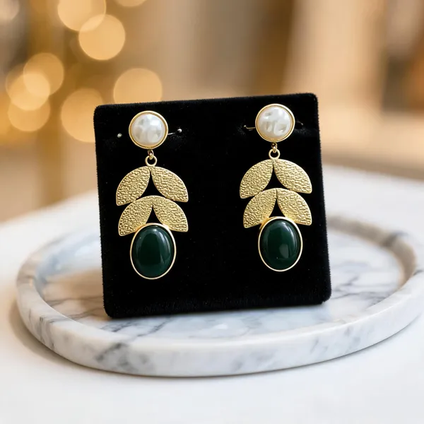 Gold_Tone_Brass_Leaf_Drop_Earrings_For_Women