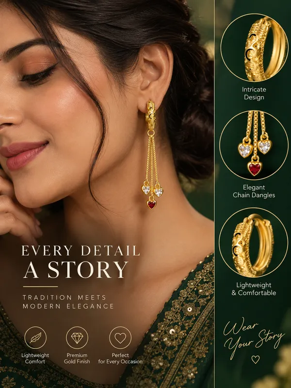 Gold_Alloy_Heart_Crystal_Statement_Drop_Earrings_For_Women