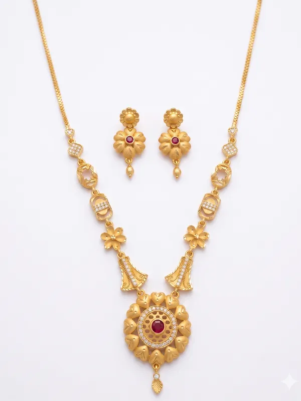 Gold_Alloy_Traditional_Necklace_And_Earrings_Set_For_Women