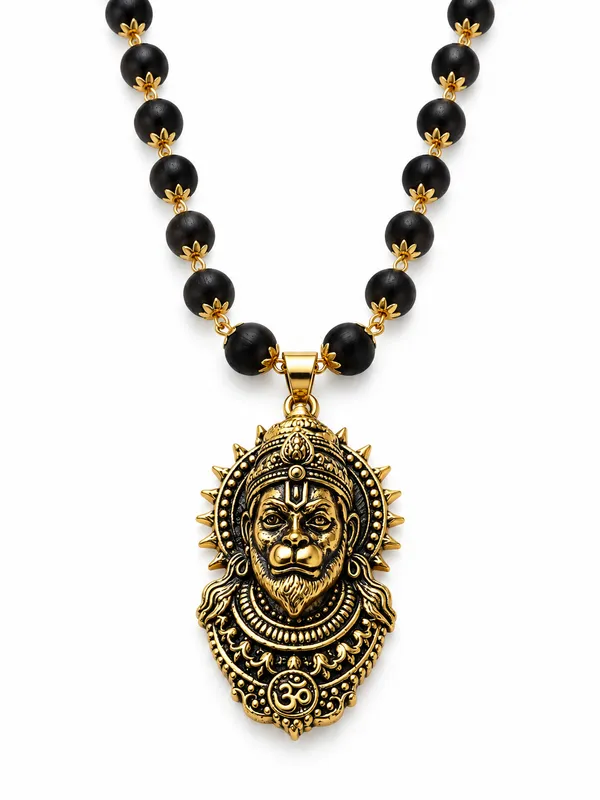 Black_Alloy_Karungali_Bead_Hanuman_Pendant_Mala_For_Men