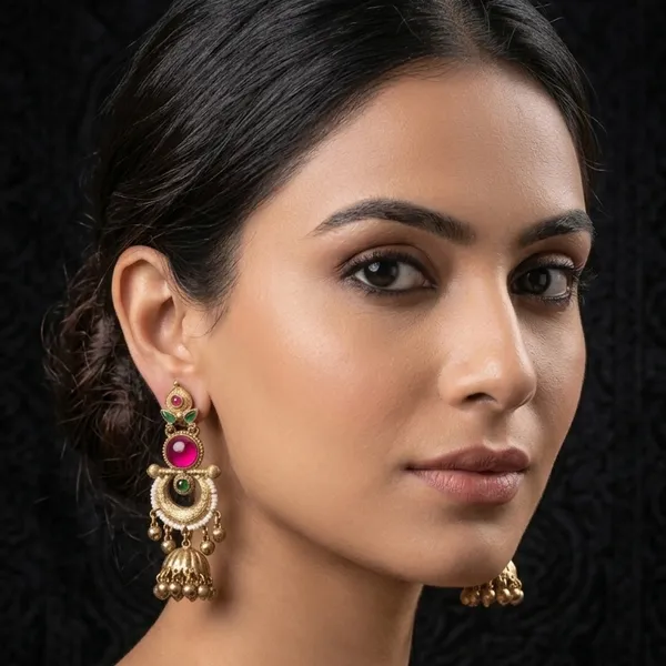 Gold_Alloy_Traditional_Stone_Studded_Jhumka_Earrings_For_Women