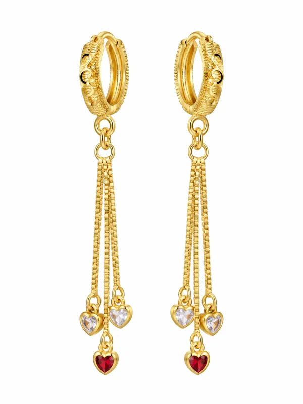 Gold_Alloy_Heart_Crystal_Statement_Drop_Earrings_For_Women
