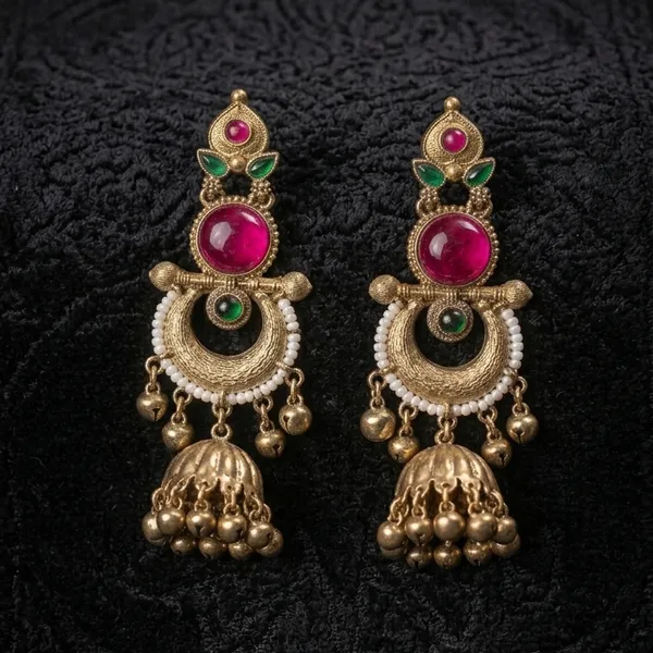 Gold_Alloy_Traditional_Stone_Studded_Jhumka_Earrings_For_Women