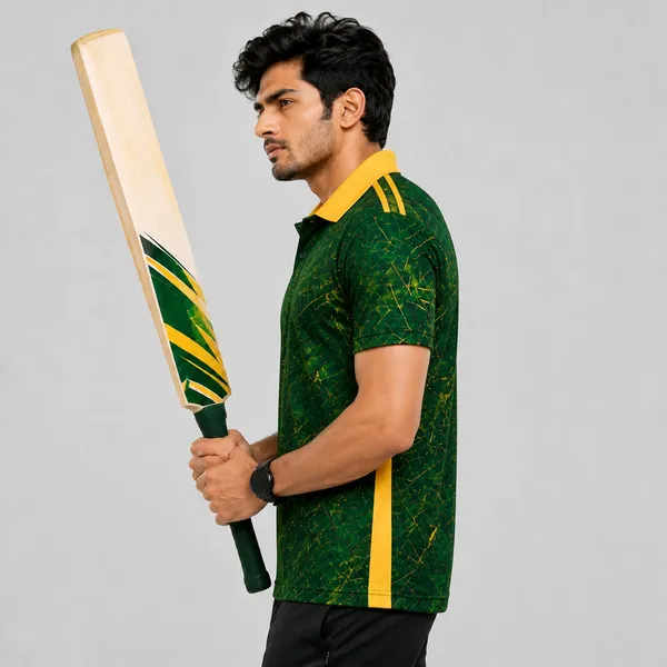 Green_Polyester_Polo_T-Shirt_For_Men
