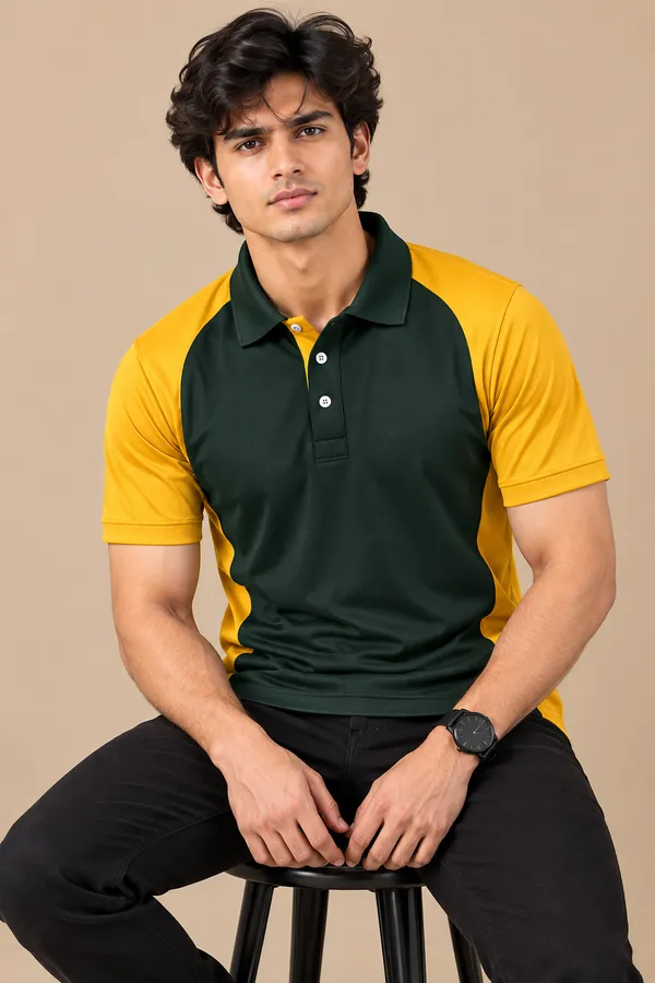 Green_Polyester_Polo_T-Shirt_For_Men