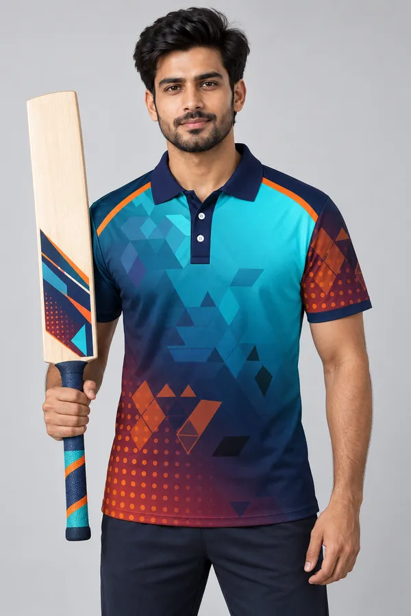 Blue_Polyester_Polo_T-Shirt_For_Men