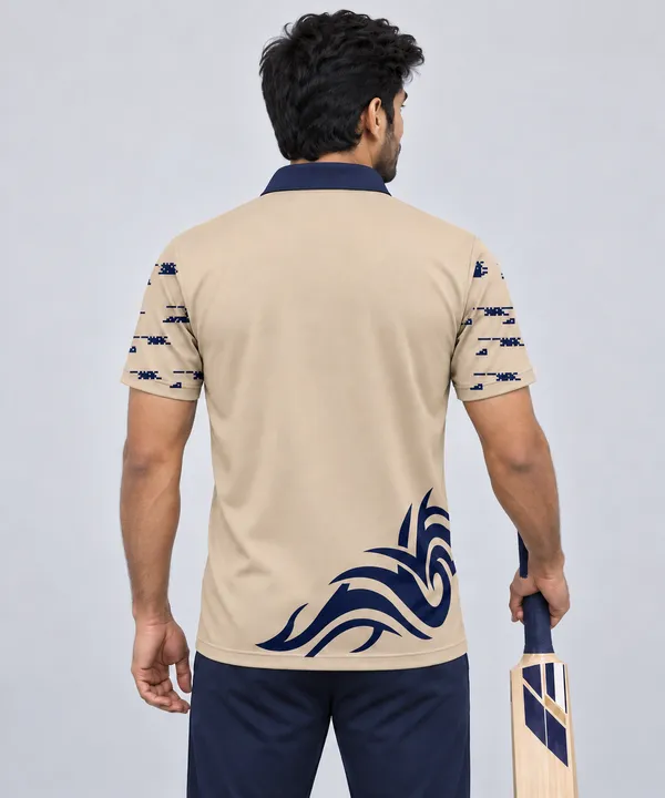 Beige_Polyester_Polo_T-Shirt_For_Men