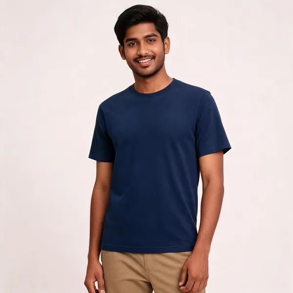Navy_Cotton_Biowash_T-Shirt_For_Men
