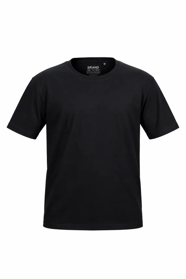 Black_Cotton_Biowash_T-Shirt_For_Men