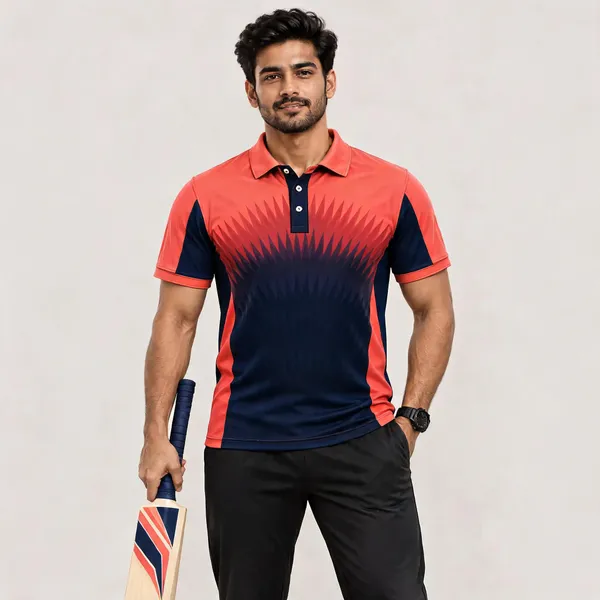 Coral_Polyester_Polo_T-Shirt_For_Men