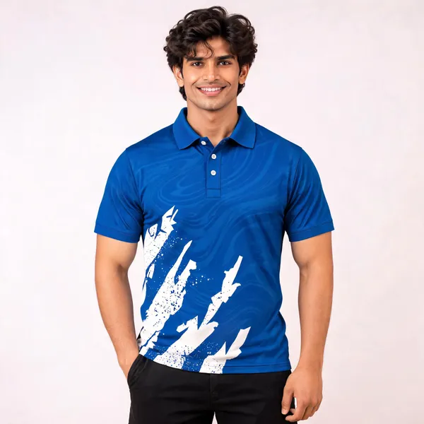 Blue_Polyester_Polo_T-Shirt_For_Men
