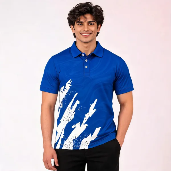 Blue_Polyester_Polo_T-Shirt_For_Men