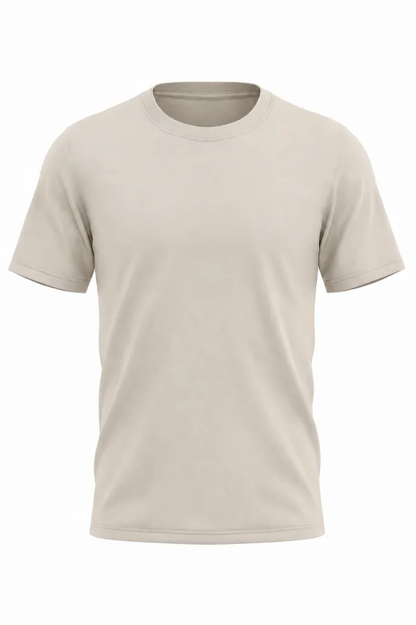 Beige_Cotton_Biowash_T-Shirt_For_Men