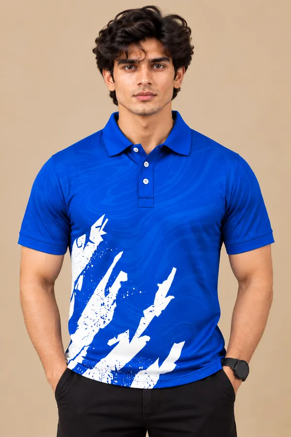 Blue_Polyester_Polo_T-Shirt_For_Men