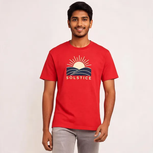 Red_Cotton_Biowash_T-Shirt_For_Men