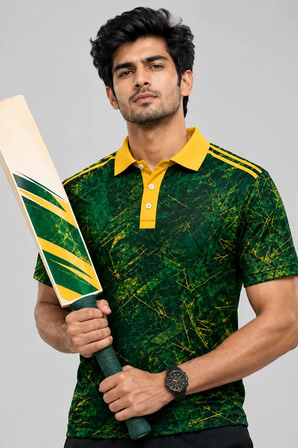 Green_Polyester_Polo_T-Shirt_For_Men