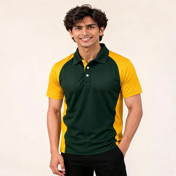 Green_Polyester_Polo_T-Shirt_For_Men