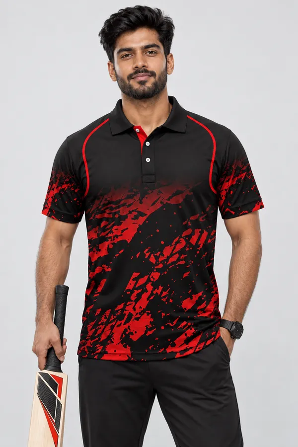Black_Polyester_Polo_T-Shirt_For_Men