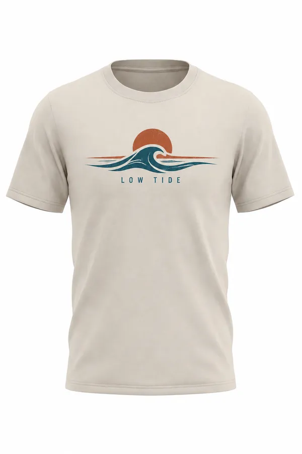 Cream_Cotton_Biowash_T-Shirt_For_Men