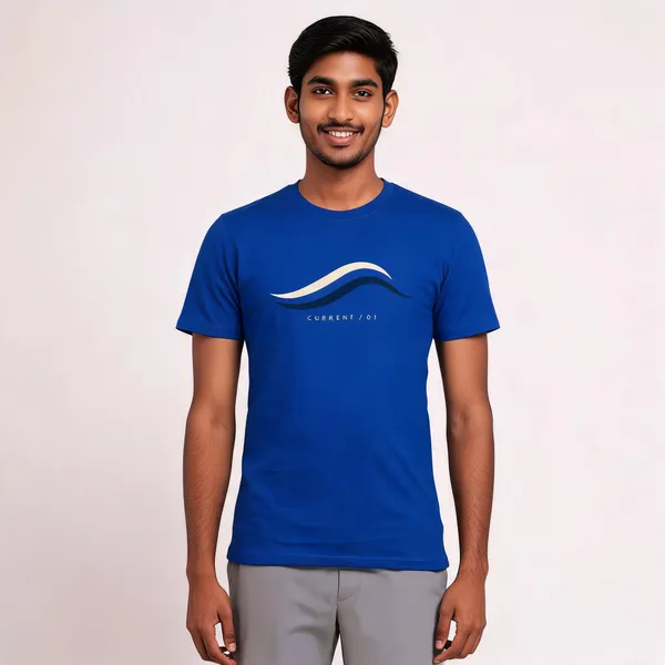 Blue_Cotton_Biowash_T-Shirt_For_Men