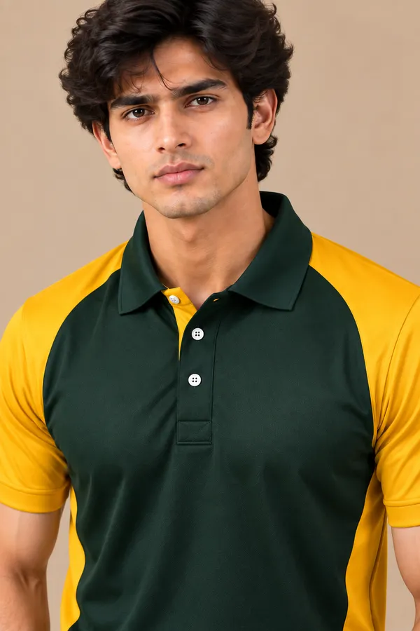 Green_Polyester_Polo_T-Shirt_For_Men