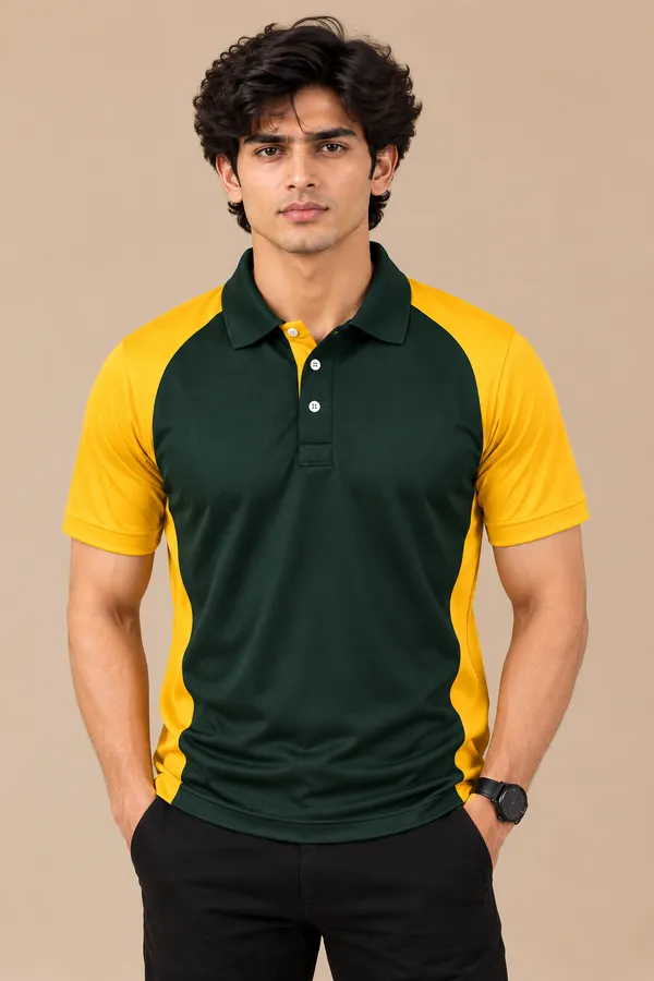 Green_Polyester_Polo_T-Shirt_For_Men