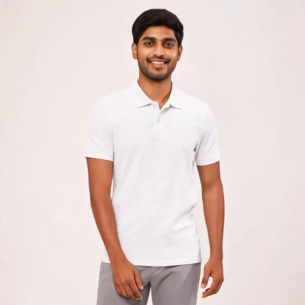 White_Pc_Matty_Polo_T-Shirt_For_Men