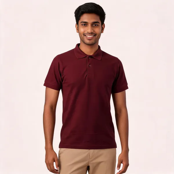 Maroon_Pc_Matty_Polo_T-Shirt_For_Men