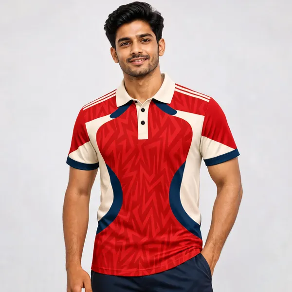 Red_Polyester_Polo_T-Shirt_For_Men