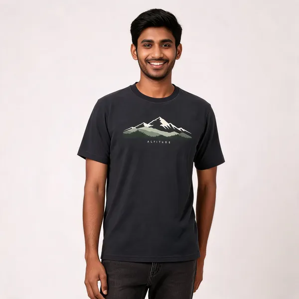 Black_Cotton_Biowash_T-Shirt_For_Men