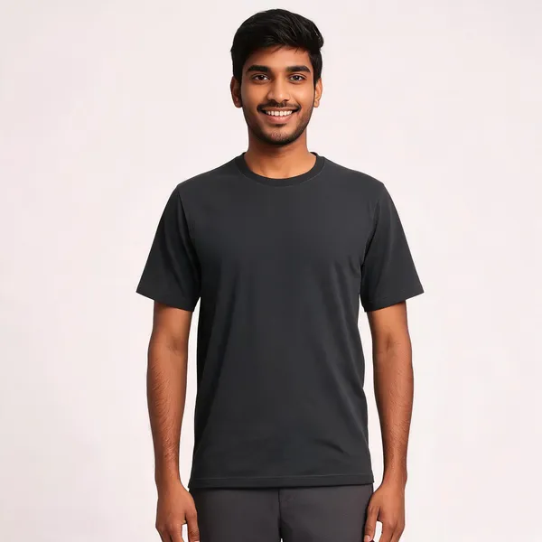 Black_Cotton_Biowash_T-Shirt_For_Men