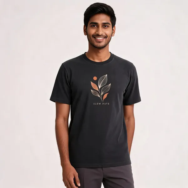 Black_Cotton_Biowash_T-Shirt_For_Men