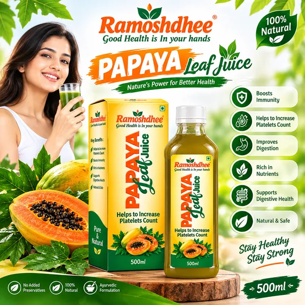 Ramoshdhee_Organic_Papaya_Leaf_Juice_Vitamin_C_Platelet_Support
