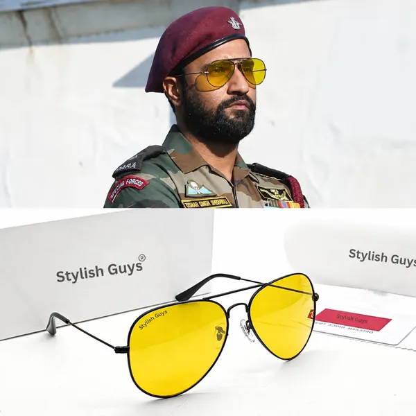 Sunglasses_For_Men_With_Yellow_Candy_Glass_Black_Frame_3026_Aviator_Sunglass_By_Sunglasses_Deal_Yellow_Candy_Black