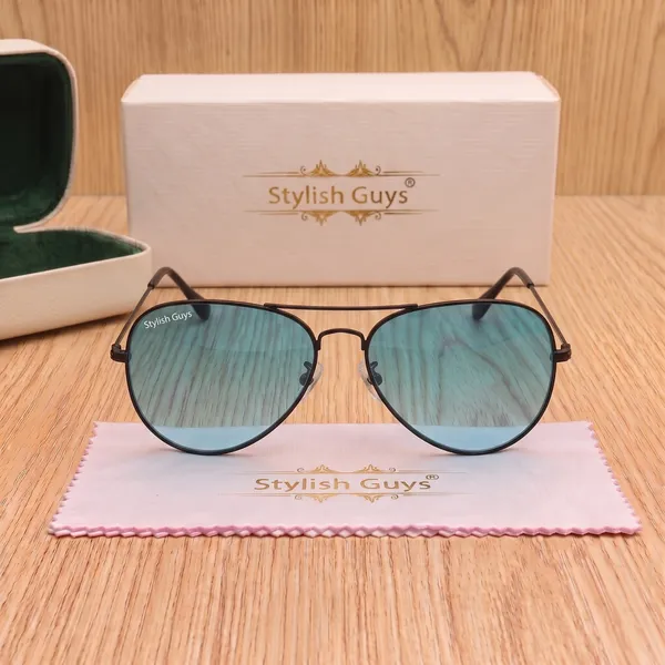 Sunglasses_For_Men_With_Blue_Candy_Glass_Black_Frame_3026_Aviator_Sunglass_By_Sunglasses_Deal_Blue_Candy_Black