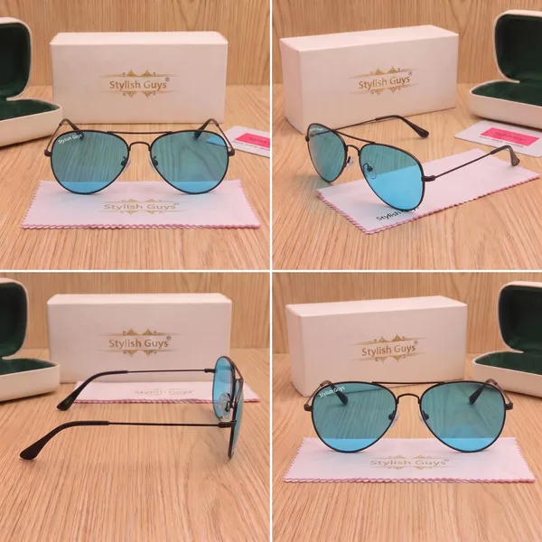 Sunglasses_For_Men_With_Blue_Candy_Glass_Black_Frame_3026_Aviator_Sunglass_By_Sunglasses_Deal_Blue_Candy_Black