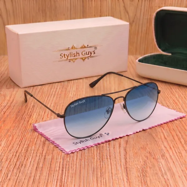 Sunglasses_For_Men_With_Blue_Shade_Glass_Black_Frame_3026_Aviator_Sunglass_By_Sunglasses_Deal_Blue_Shade_Black